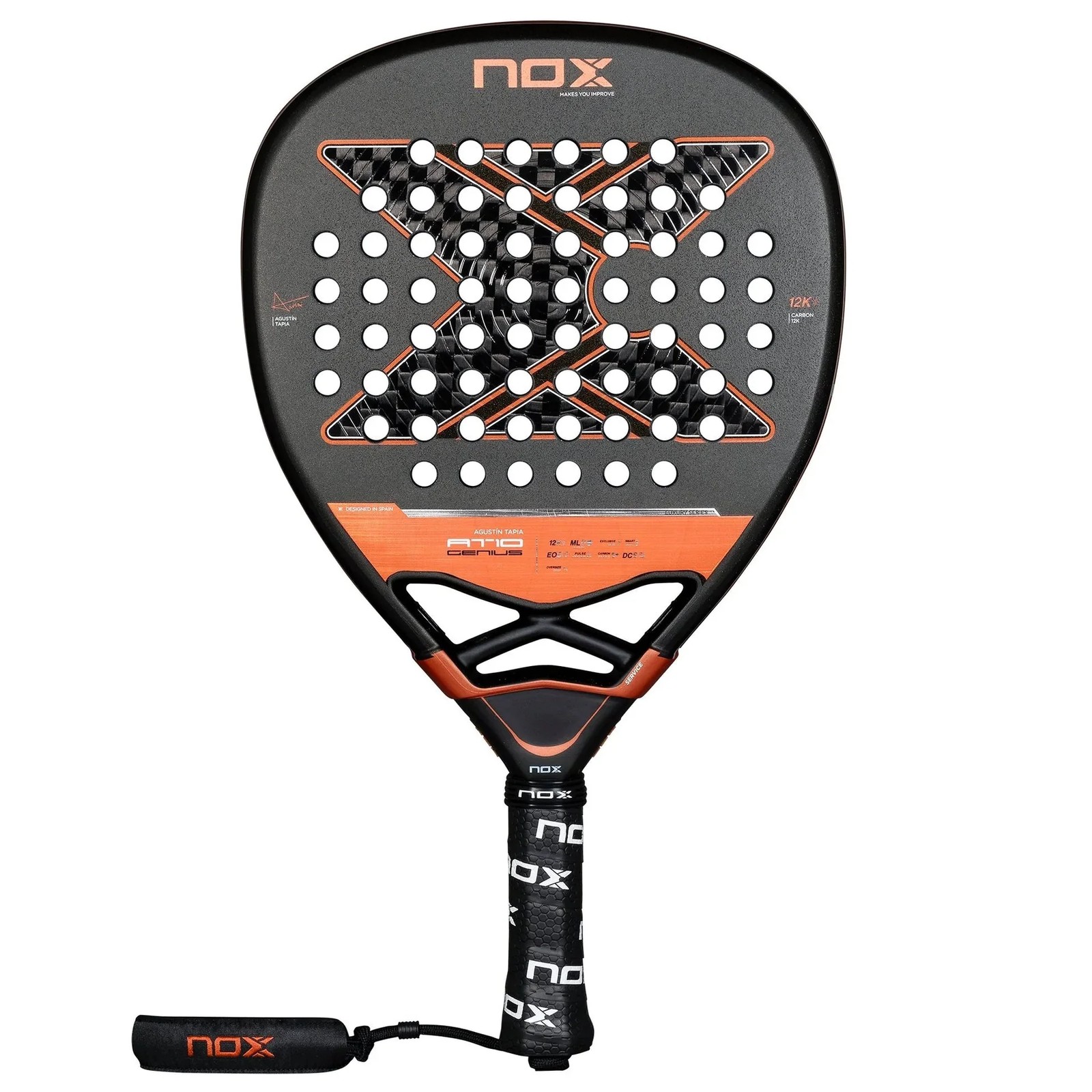 NOX AT10 Genius Attack 12K 2025 – Agustín Tapia — ракетка для падела к статье «EVA в ракетке для падела: Soft, Medium и Hard»